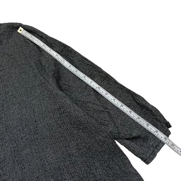 Khangura Linen Asymmetric Tunic Top Black 1X Lagenlook Boho Art Teacher‎ Artsy - Picture 9 of 9